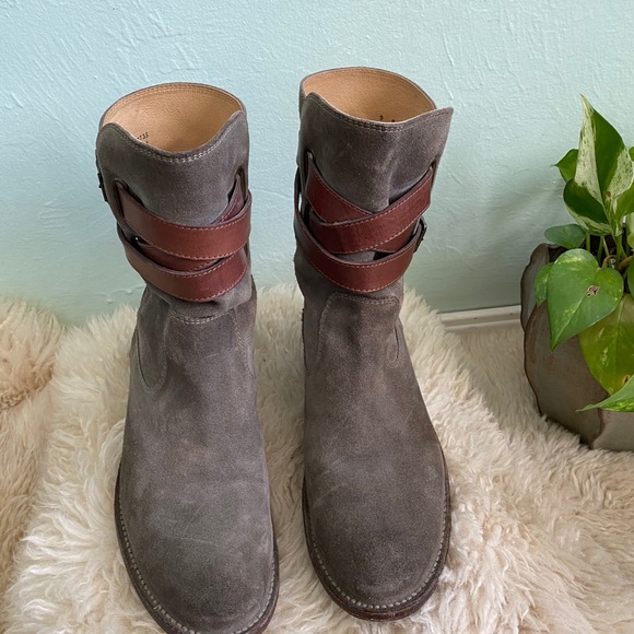 Frye Shirley Strap Suede Boot - Picture 3 of 5